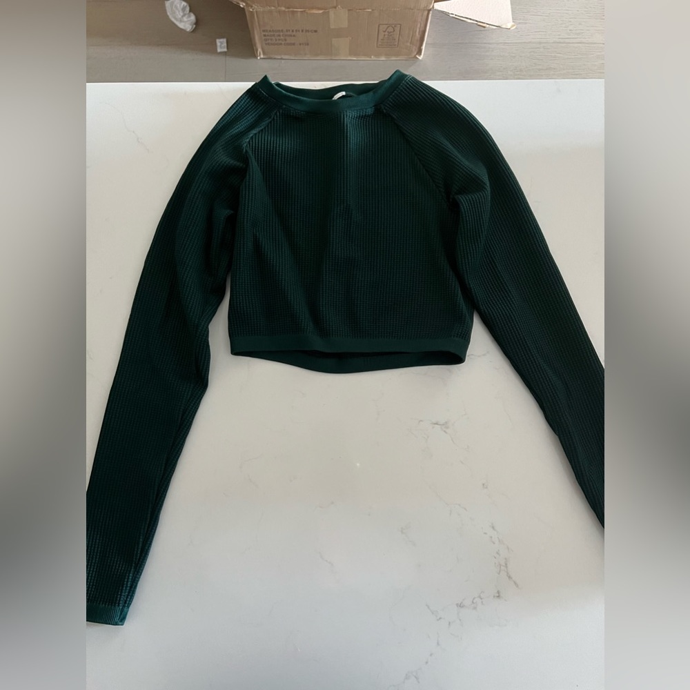 Aerie Dark Green Long Sleeve Top